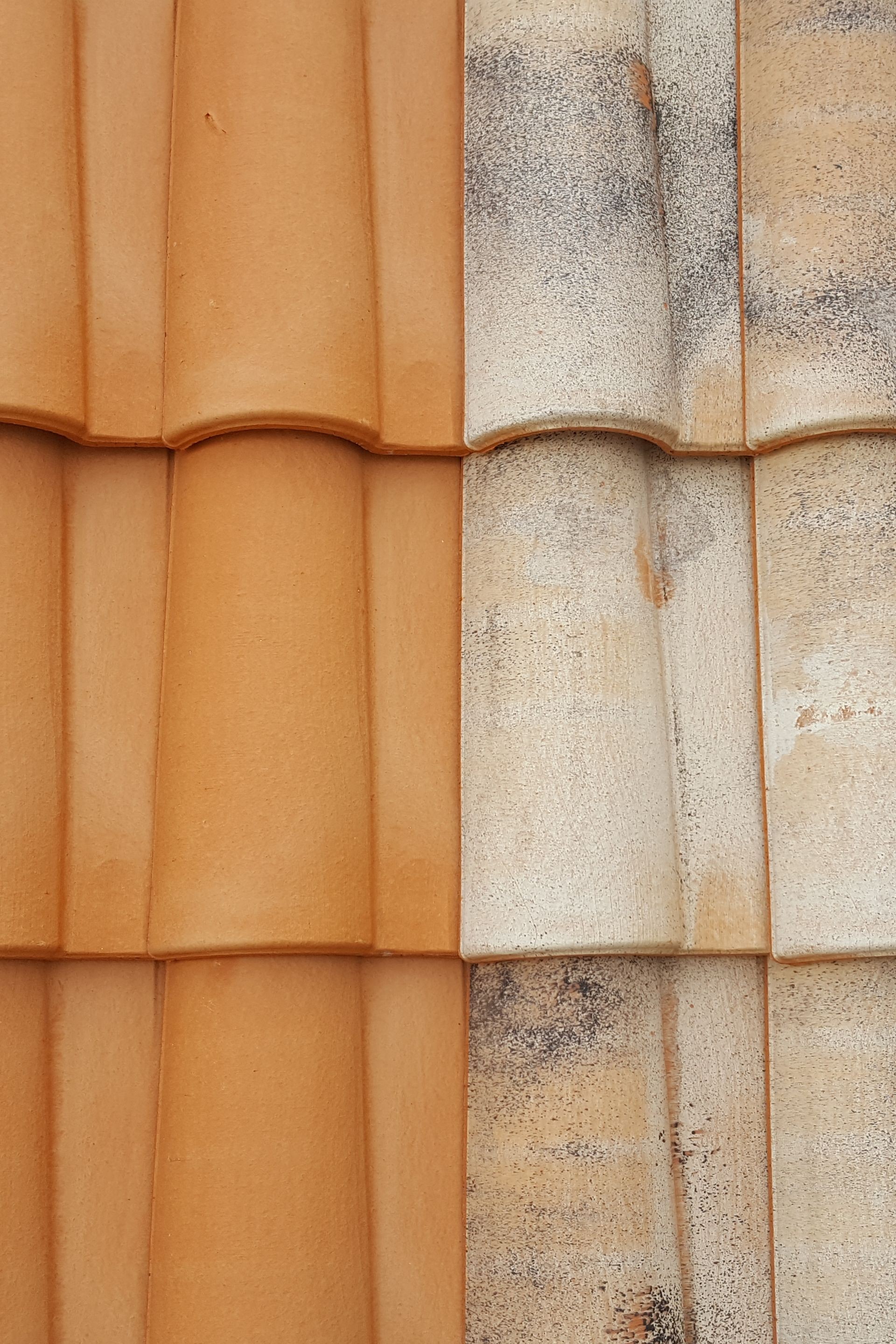 roof before and after renovation anti foam cleaning